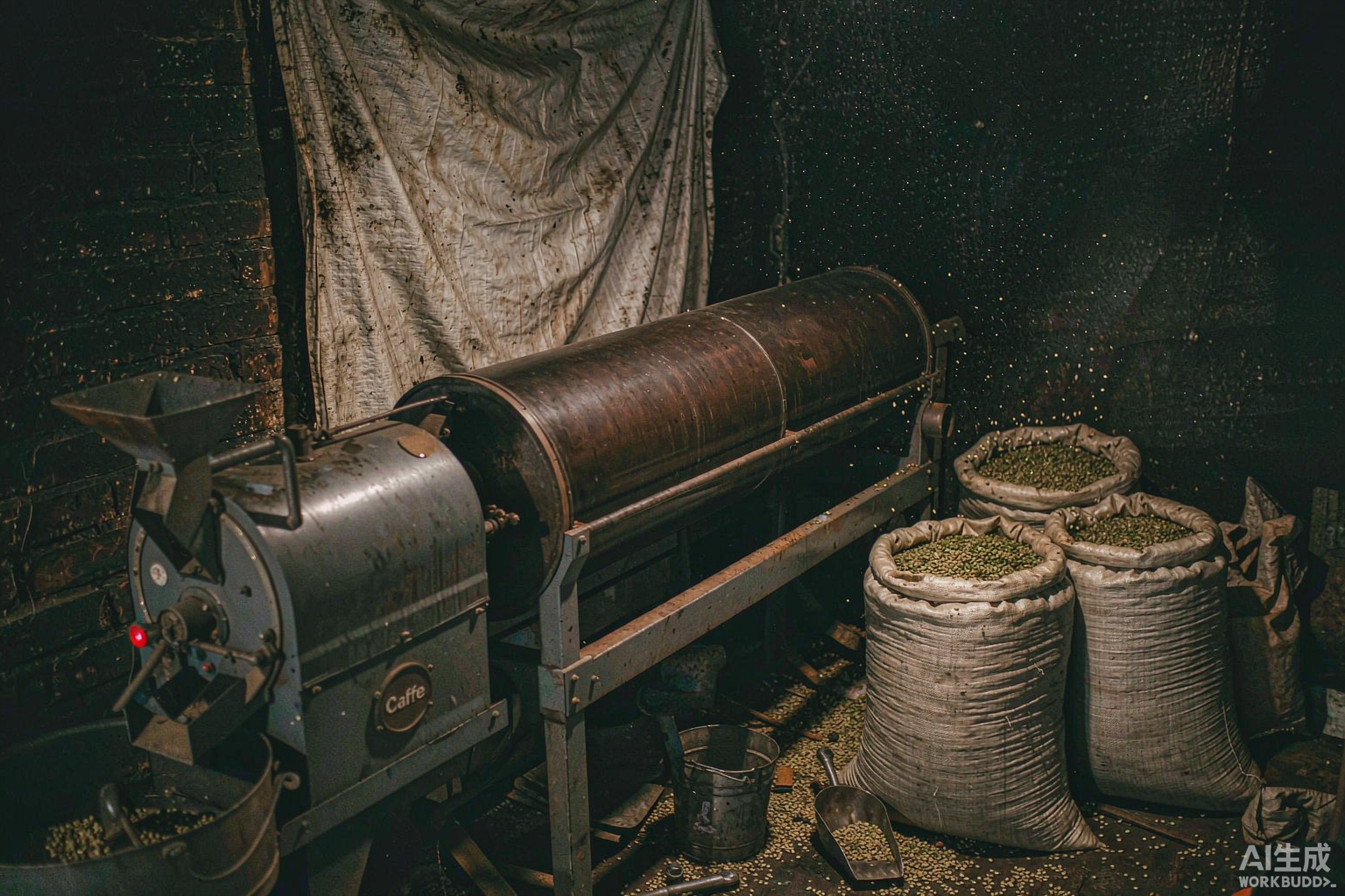 The roastery with the original drum roaster